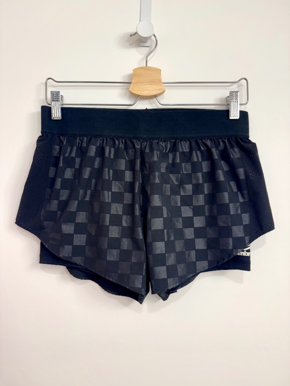 Umbro Women’s Black Checkerboard Athletic Shorts